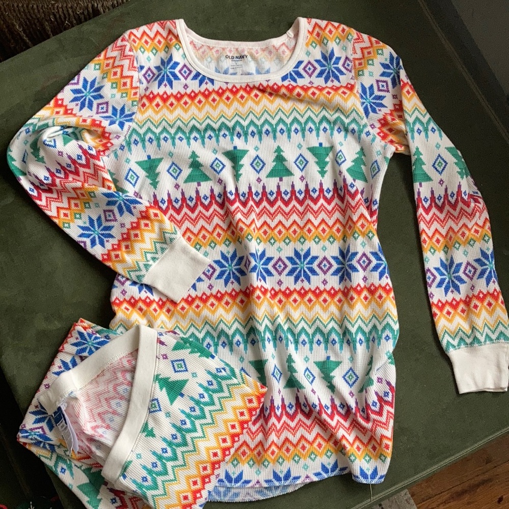 Fair isle maternity matching pajama set